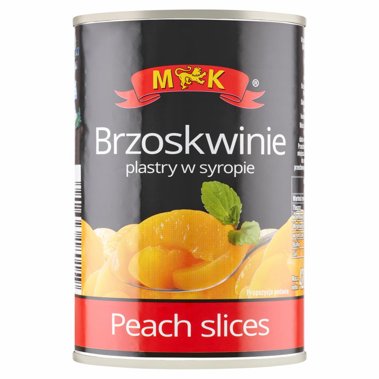 Zdjęcia - MK Brzoskwinie plastry w syropie 420 g
