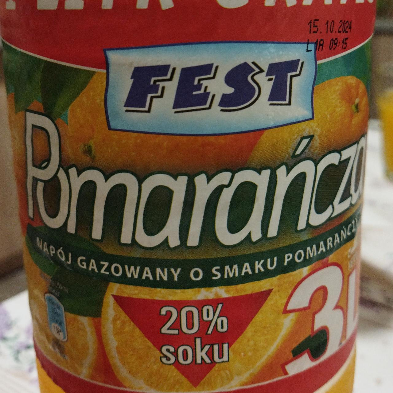 Zdjęcia - Pomarańcza napój gazowany o smaku pomarańczy Fest