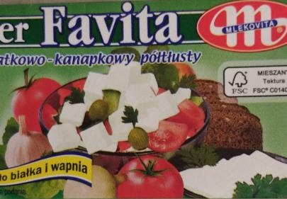 Zdjęcia - ser Favita Sałatkowo-kanapkowy półtłusty 16% Mlekovita