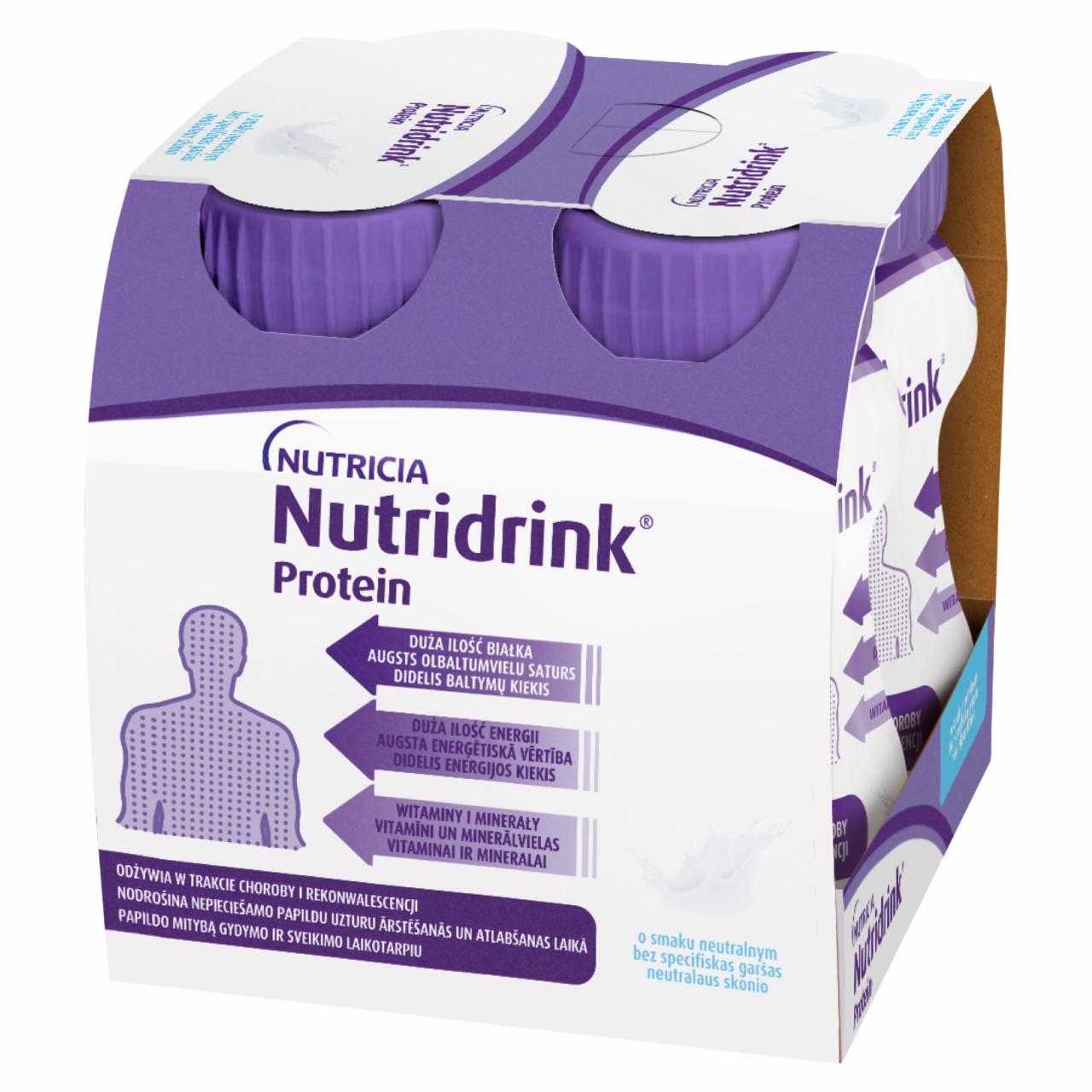 Zdjęcia - Nutridrink Protein Żywność specjalnego przeznaczenia medycznego neutralny 500 ml (4 x 125 ml)