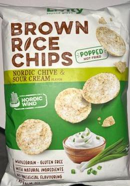Zdjęcia - Brown rice chips nordic chive & sour cream Livity