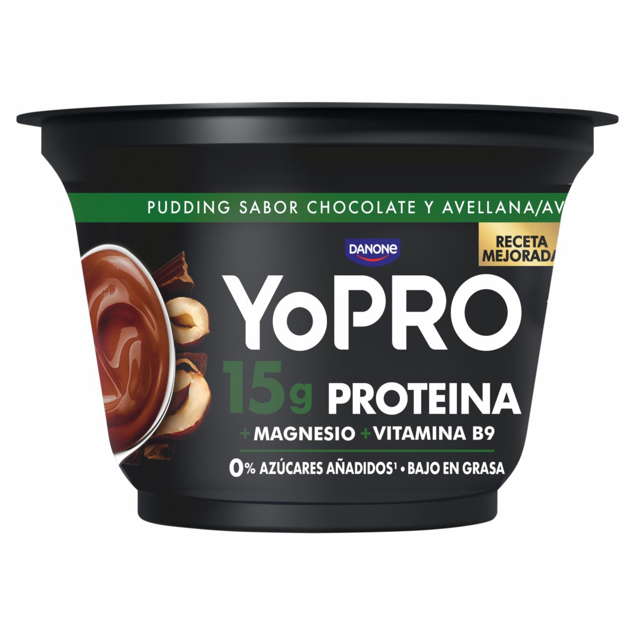 Zdjęcia - Danone YoPro Pudding o smaku czekolada-orzech laskowy 150 g
