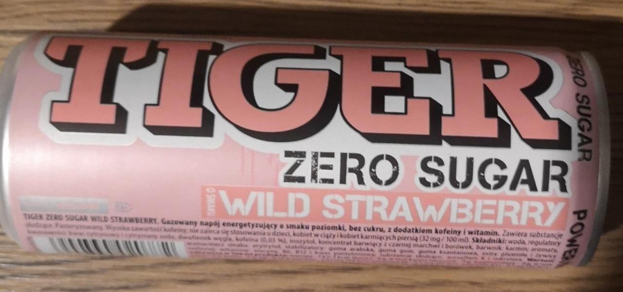 Zdjęcia - Napój energetyczny bez cukru o smaku poziomki Tiger