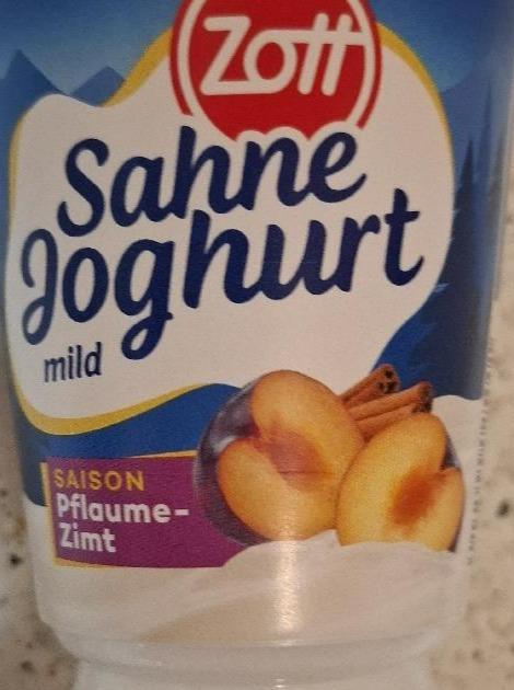 Zdjęcia - Sahne joghurt mild saison pflaume-zimt Zott