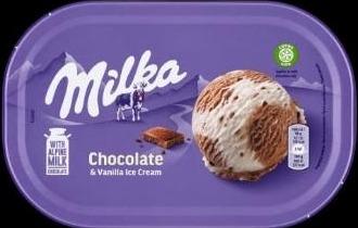 Zdjęcia - Chocolate & vanilla ice cream Milka