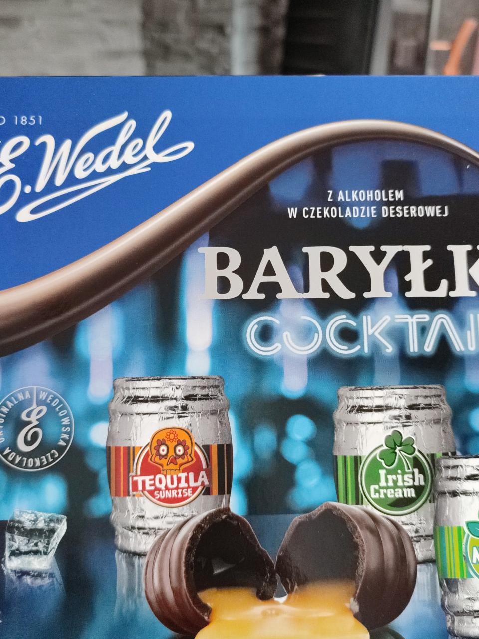 Zdjęcia - E. Wedel Baryłki koktajl z alkoholem w czekoladzie deserowej 200 g