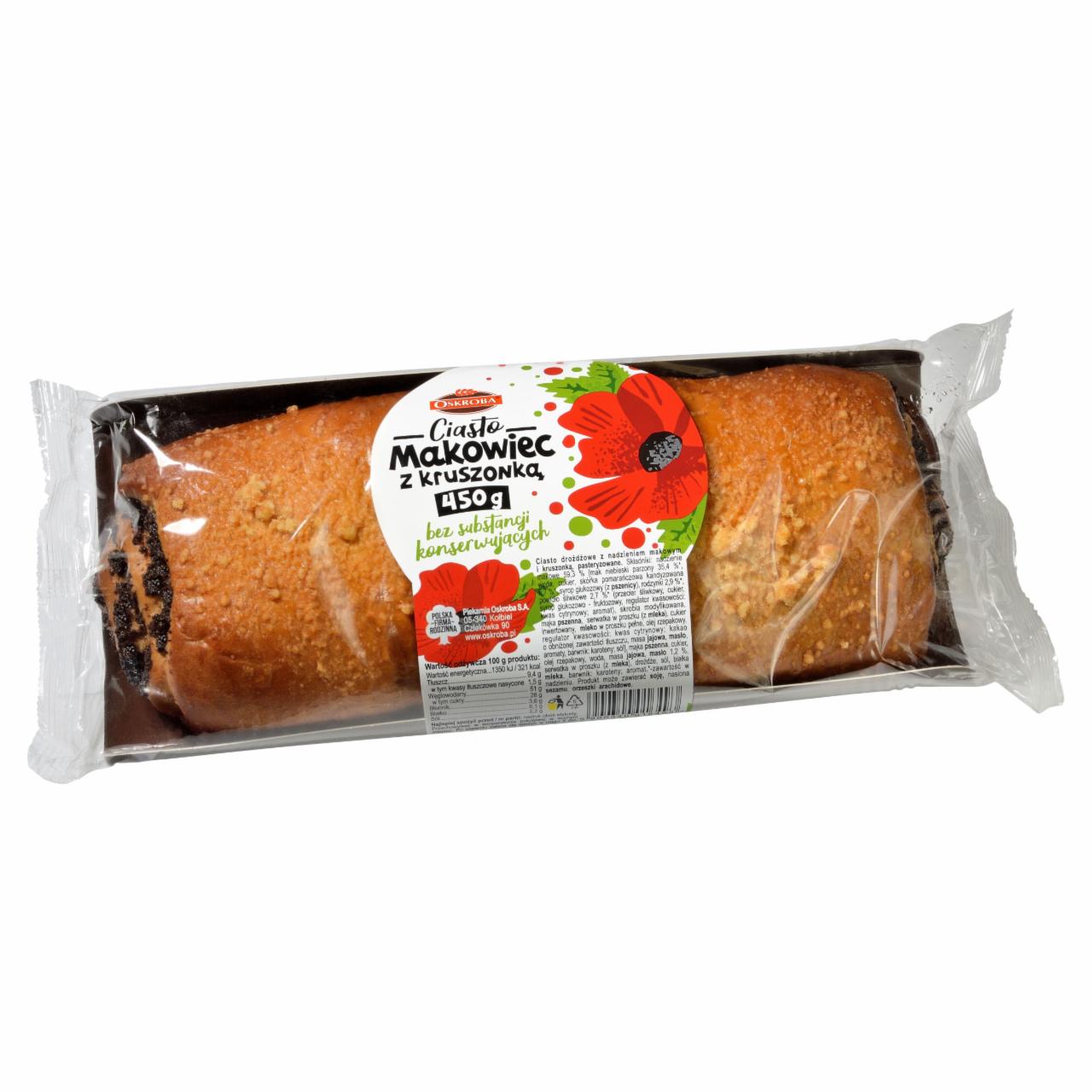 Zdjęcia - Oskroba Ciasto makowiec z kruszonką 450 g