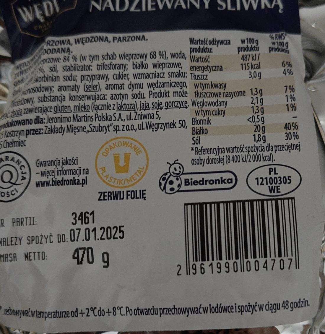 Zdjęcia - Schab nadziewany śliwką Kraina Wędlin