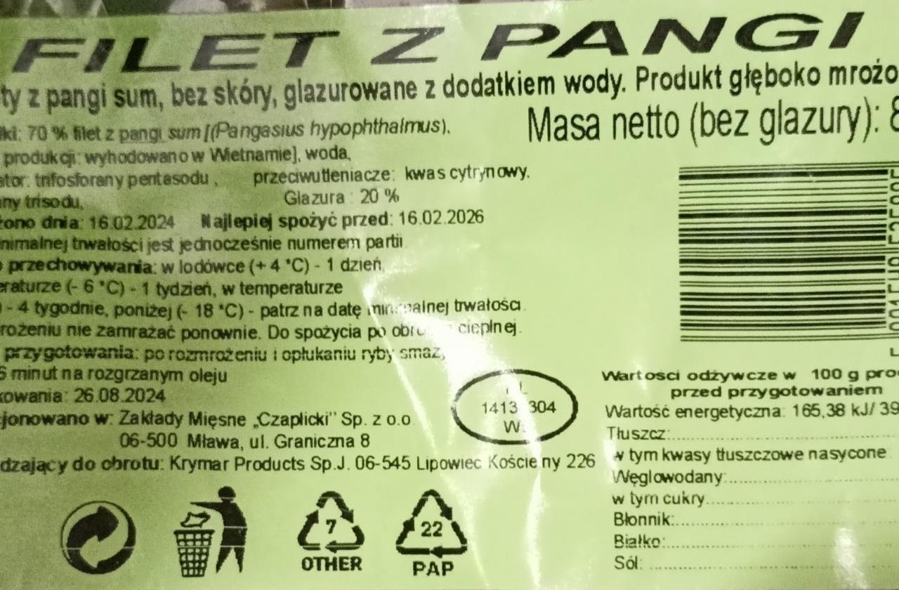 Zdjęcia - Filet z pangi Czaplicki