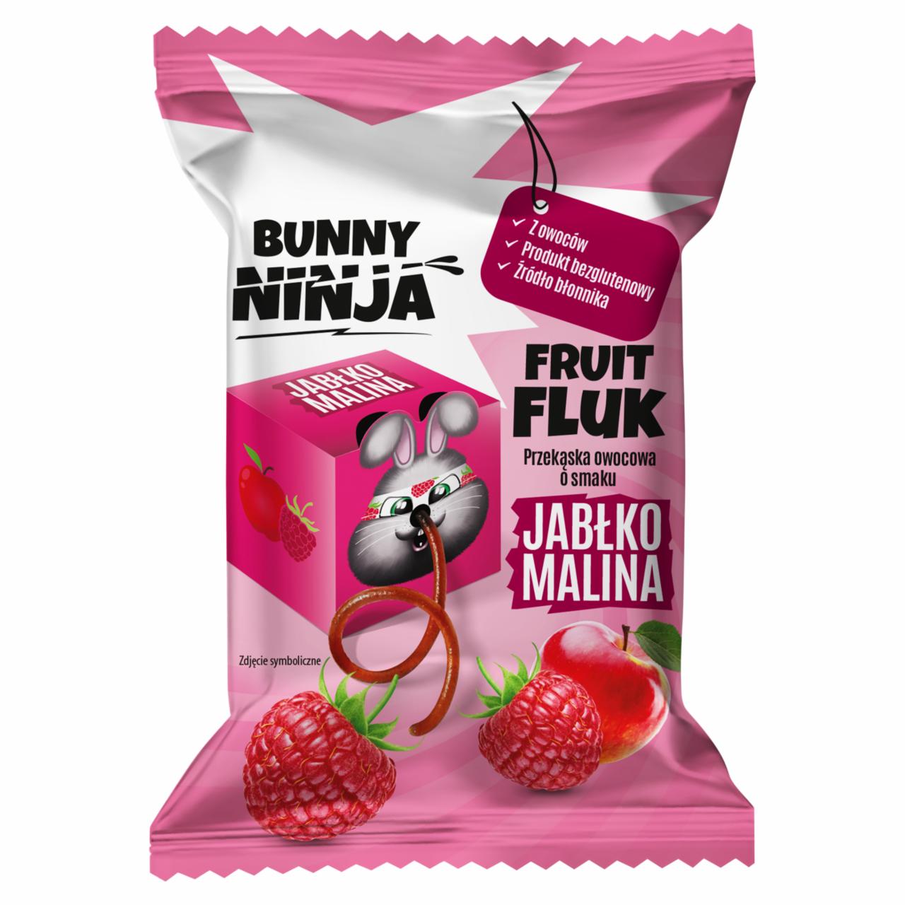 Zdjęcia - Bunny Ninja Fruit Fluk Przekąska owocowa o smaku jabłko malina 15 g