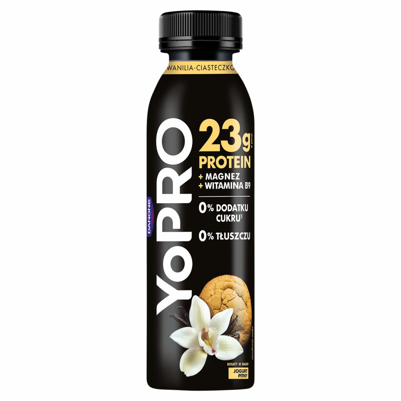Zdjęcia - Danone YoPro Jogurt pitny smak wanilia-ciasteczko 270 g