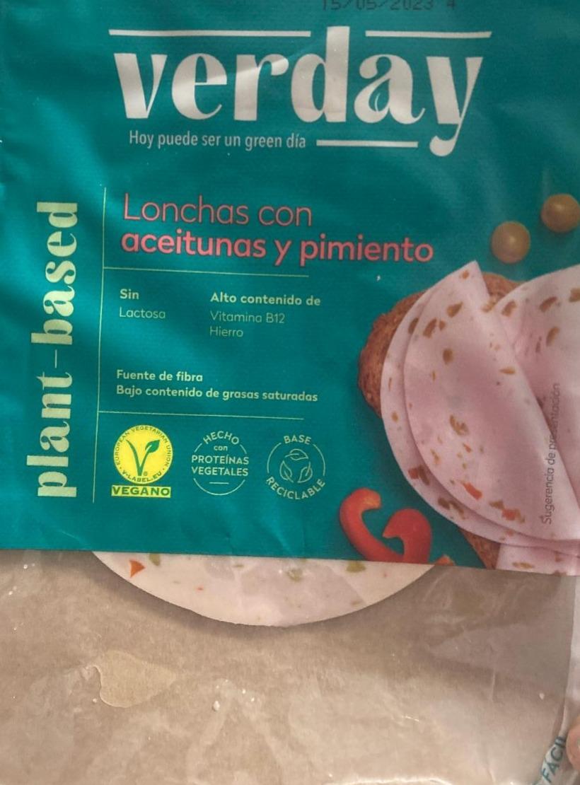 Zdjęcia - Lonchas con aceitunas y pimiento Verday