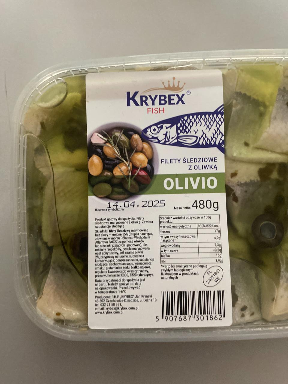 Zdjęcia - Filety śledziowe z oliwką Krybex Fish