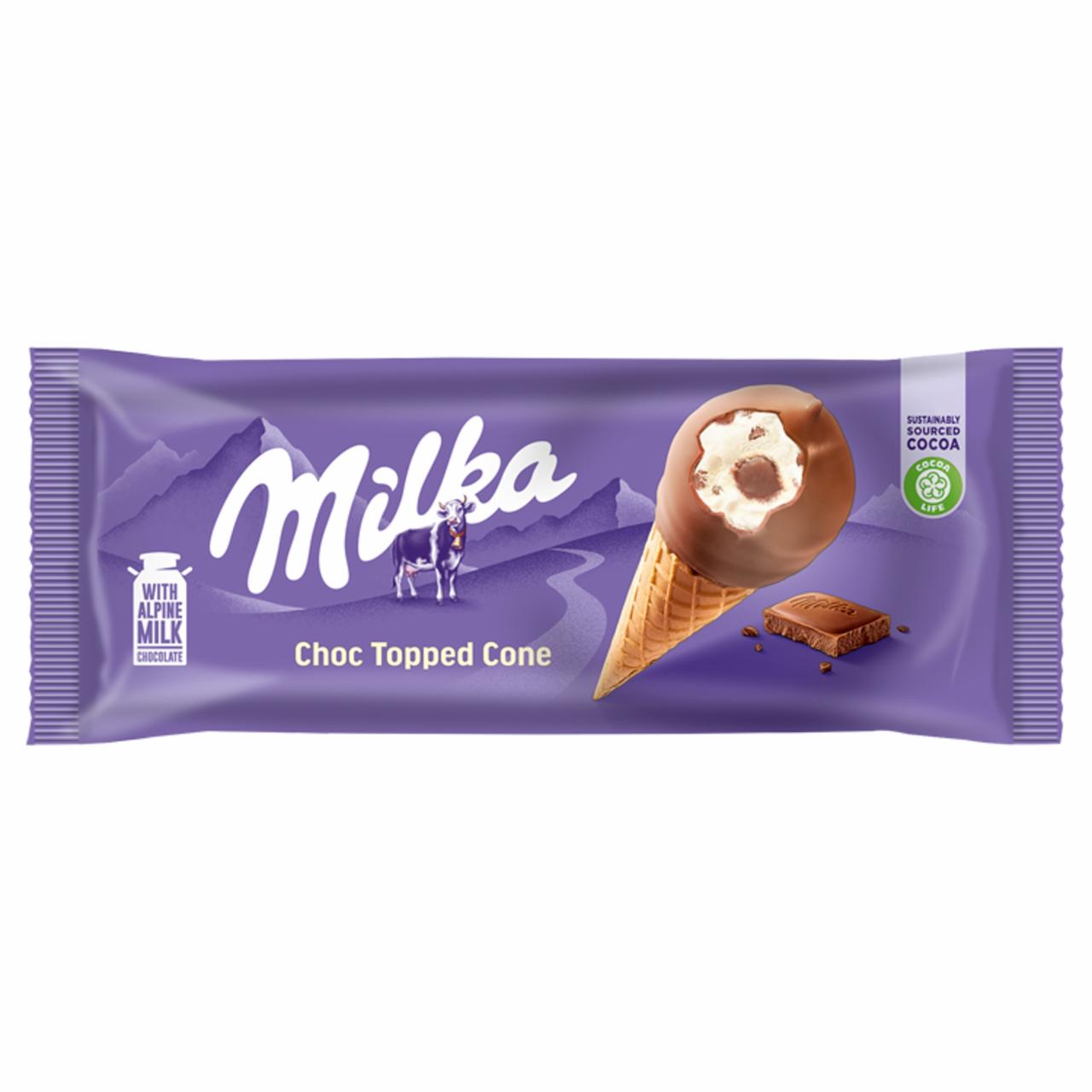 Zdjęcia - Milka Lody o smaku waniliowym z kawałkami czekolady mlecznej 100 ml
