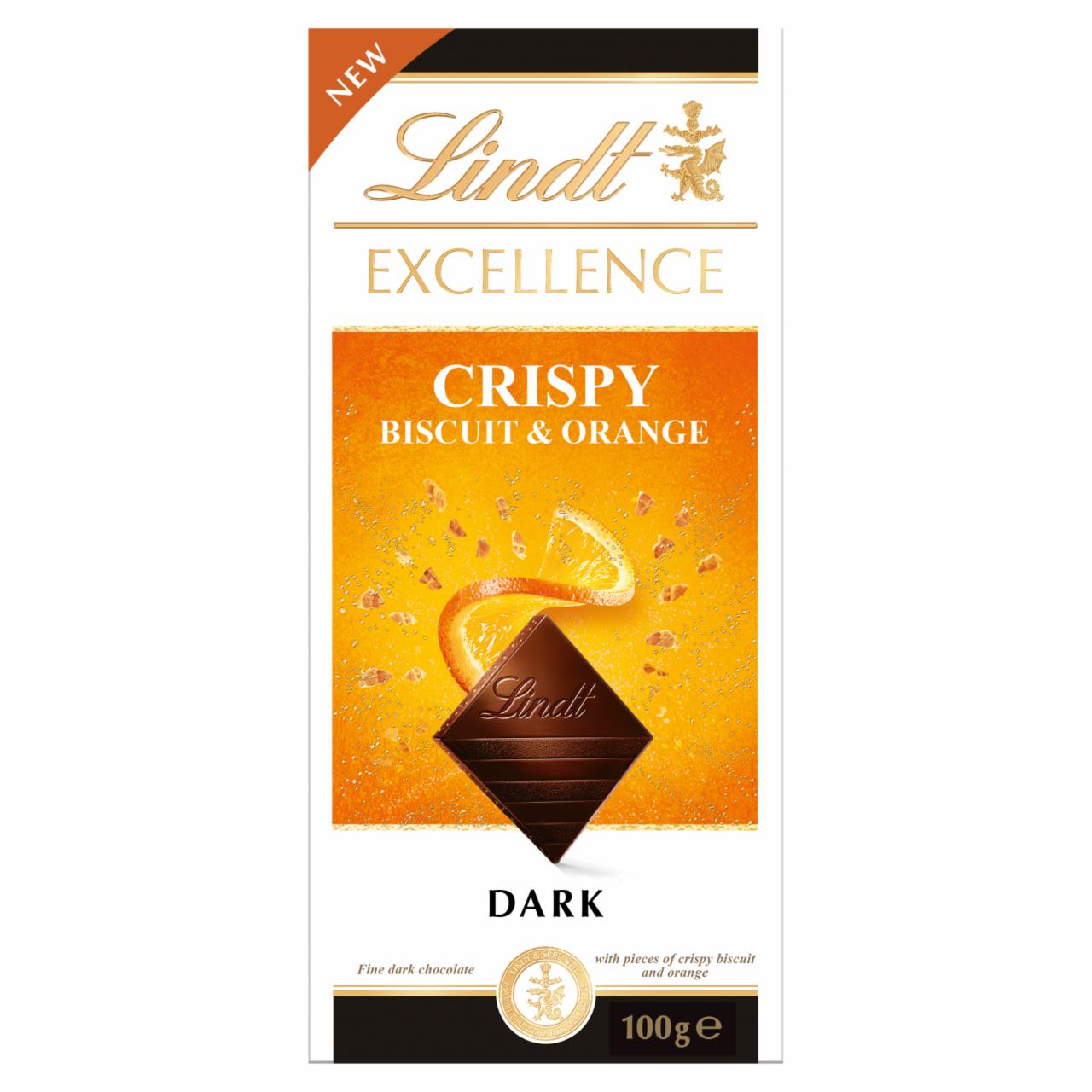 Zdjęcia - Lindt Excellence Ciemna czekolada z kawałkami kruchych ciasteczek i kawałkami cukru 100 g