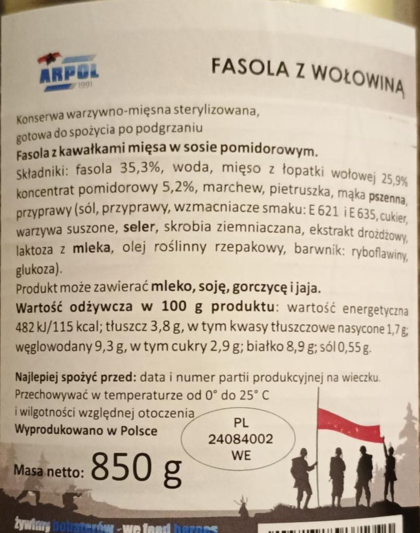 Zdjęcia - Fasola z wołowiną Arpol