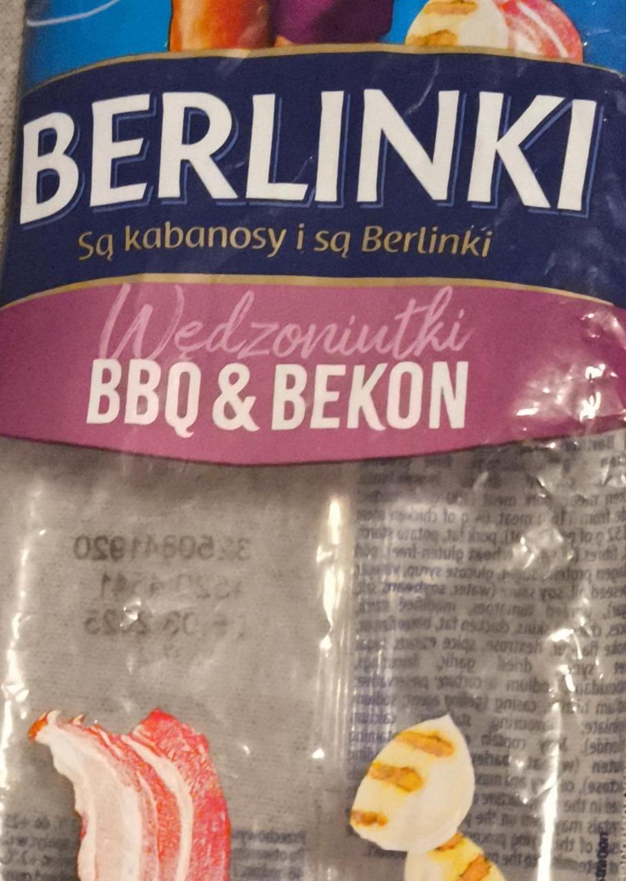 Zdjęcia - Berlinki Kabanosy wędzoniutki BBQ & bekon 85 g