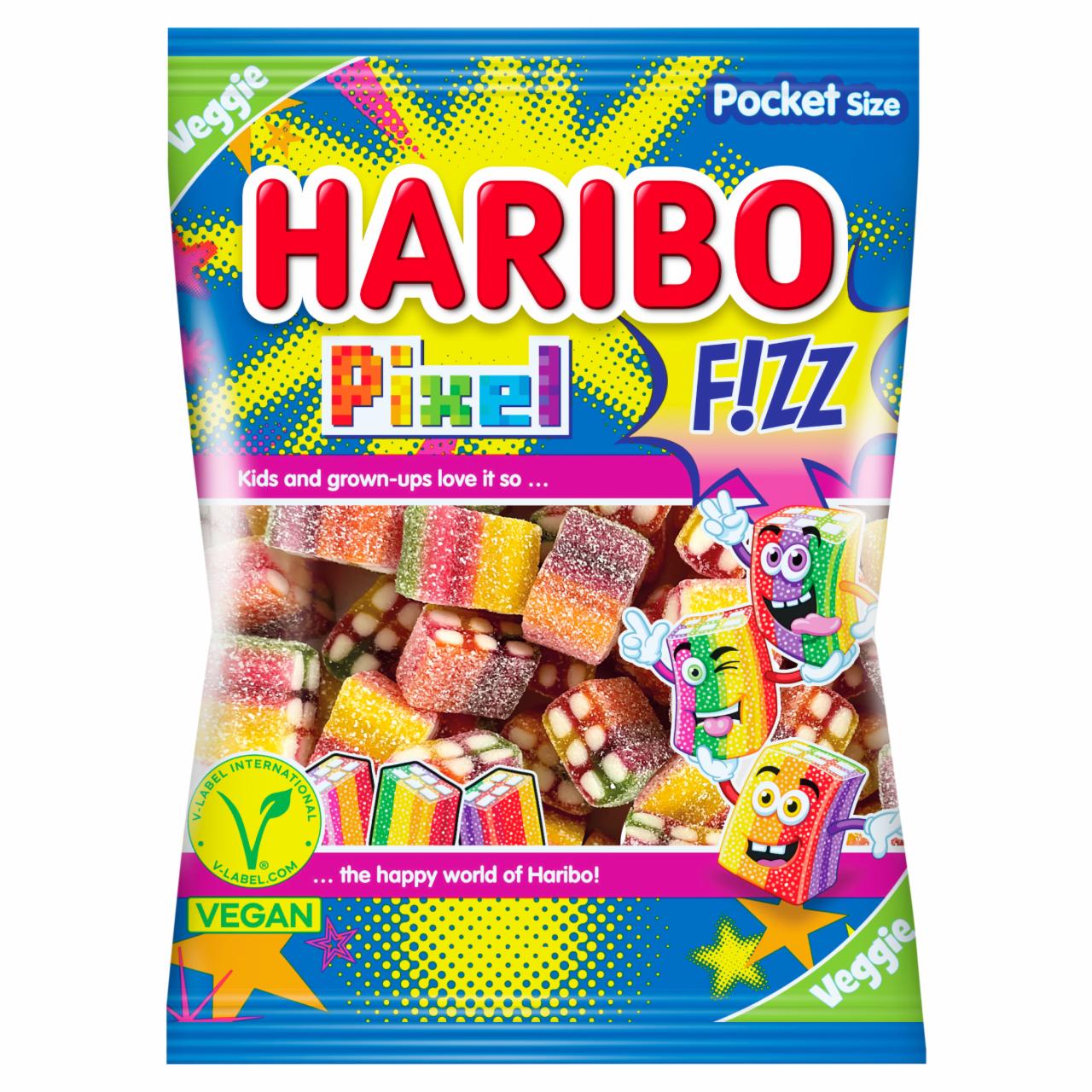 Zdjęcia - Haribo Pixel Żelki o smaku owocowym kwaśne 80 g