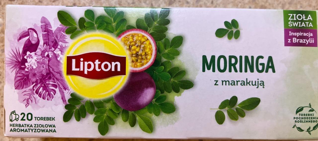 Zdjęcia - Herbatka ziołowa aromatyzowana moringa z marakują 18 g (20 torebek) Lipton