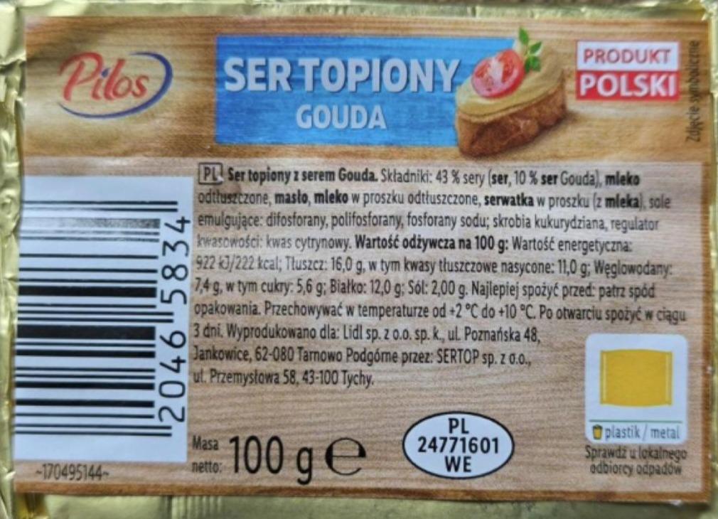 Zdjęcia - Ser topiony gouda Pilos