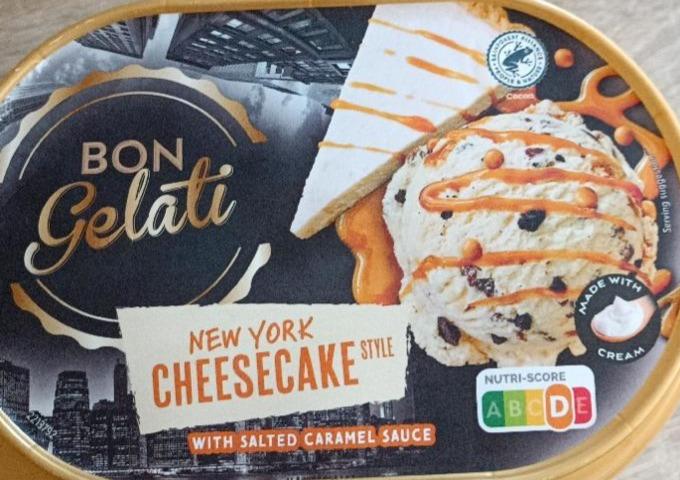 Zdjęcia - New york cheesecake style with salted caramel sauce Bon Gelati