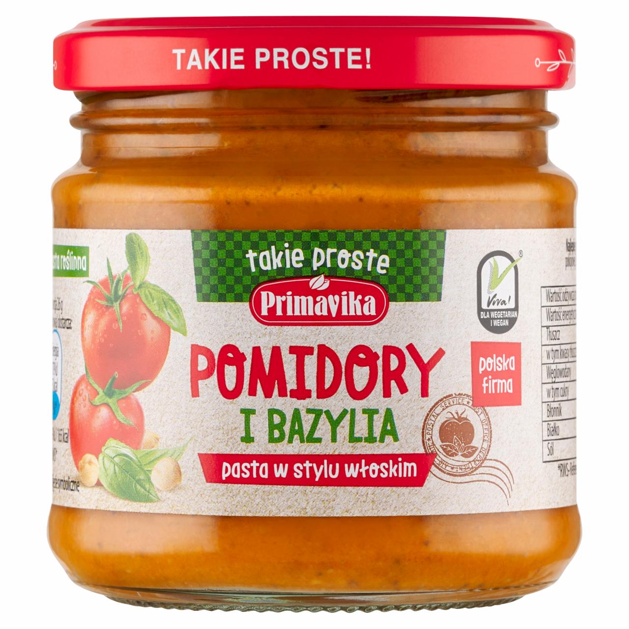 Zdjęcia - Primavika Pasta w stylu włoskim pomidory i bazylia 160 g