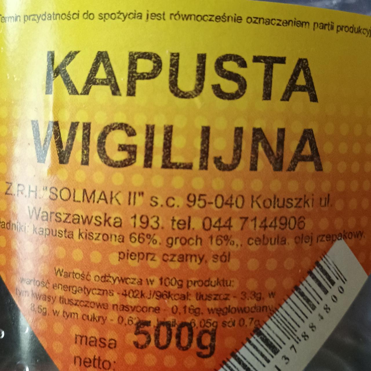 Zdjęcia - Kapusta wigilijna Solmak