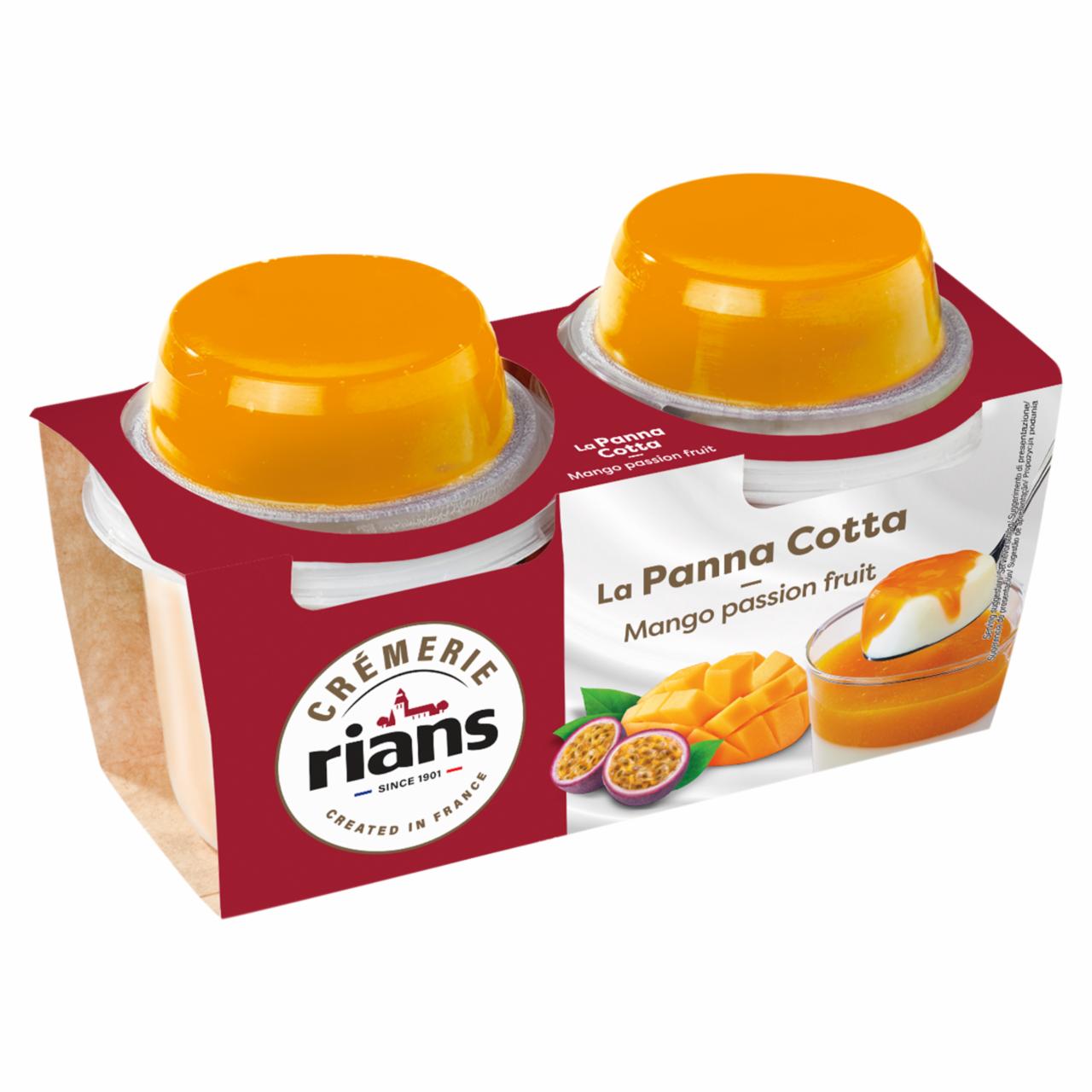 Zdjęcia - Rians Mleczne desery i sos z mango i marakui 240 g (2 sztuki)