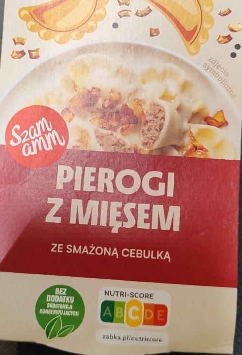 Zdjęcia - Pierogi z mięsem ze smażoną cebulką Szam amm