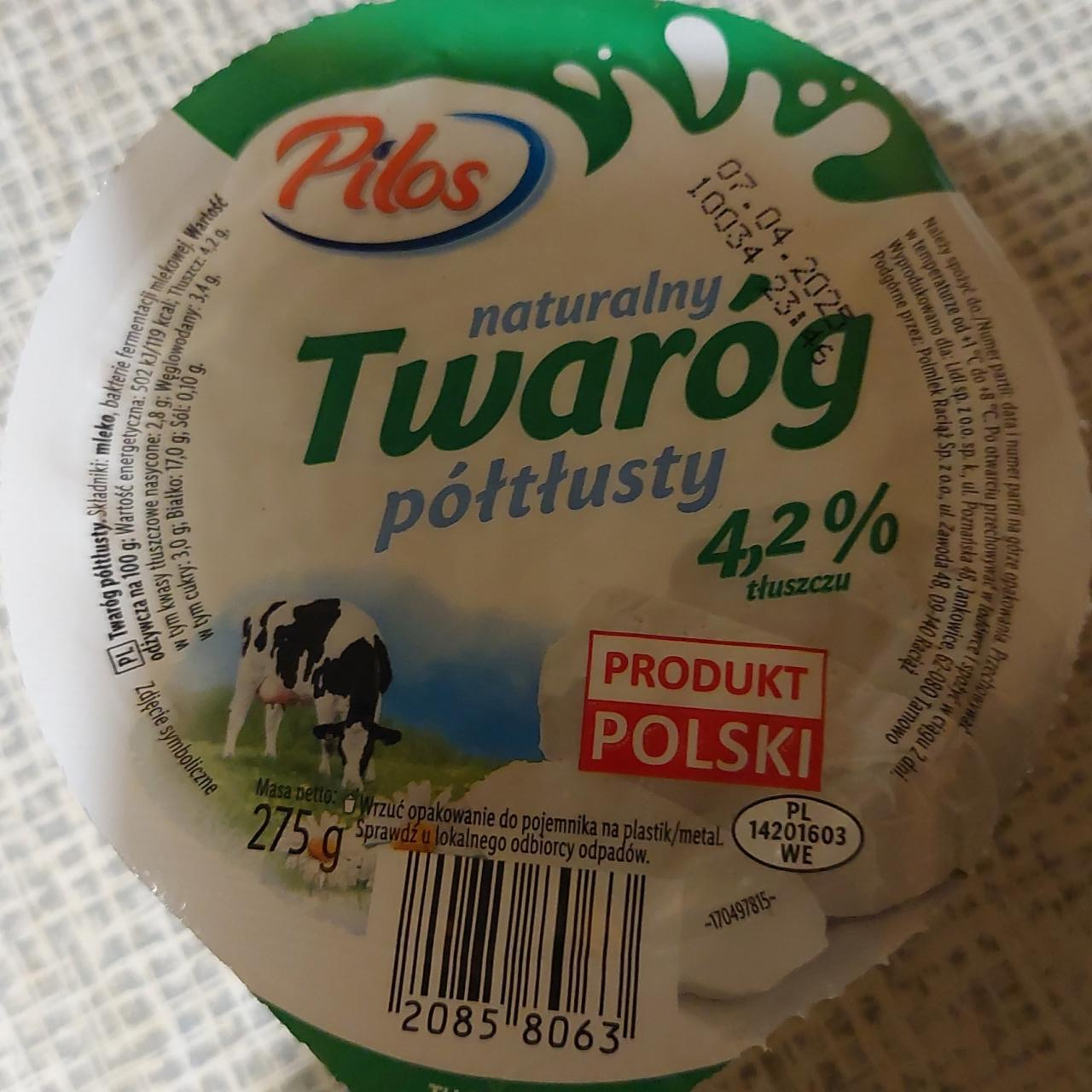Zdjęcia - Twarog półtłusty naturalny 4,2% Pilos