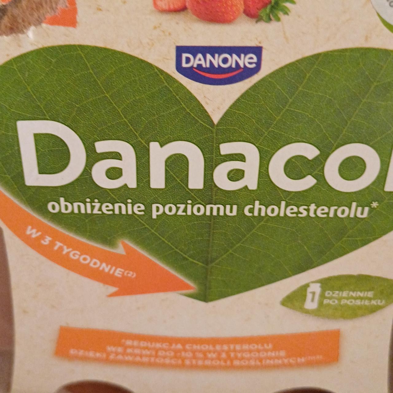 Zdjęcia - Danacol Jogurt pitny o smaku truskawkowym 400 g (4 x 100 g)