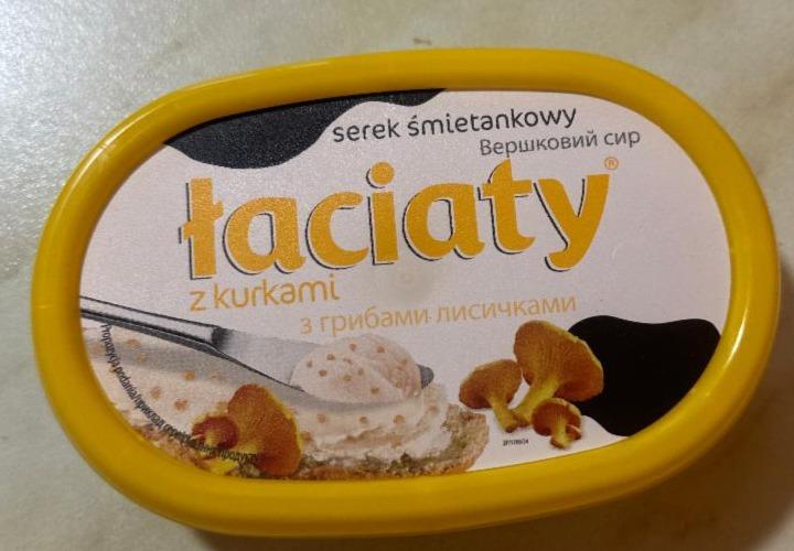 Zdjęcia - Serek śmietankowy Łaciaty z kurkami Mlekpol