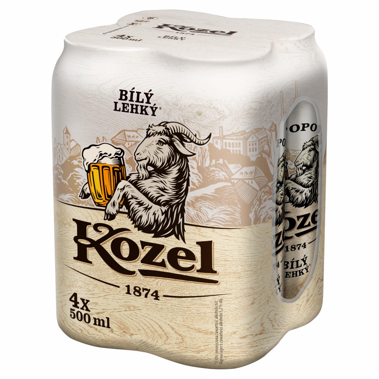 Zdjęcia - Kozel Bílý Lehký Piwo lekkie 2 l (4 x 0,5 l)