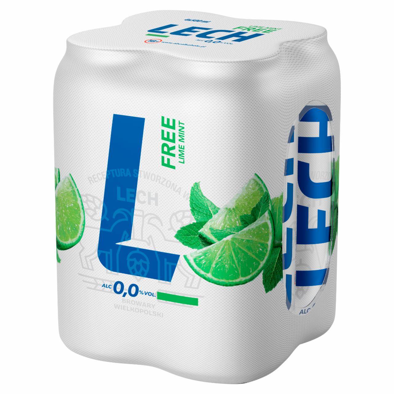 Zdjęcia - Lech Free Piwo bezalkoholowe o smaku limonki i mięty 2 l (4 x 0,5 l)