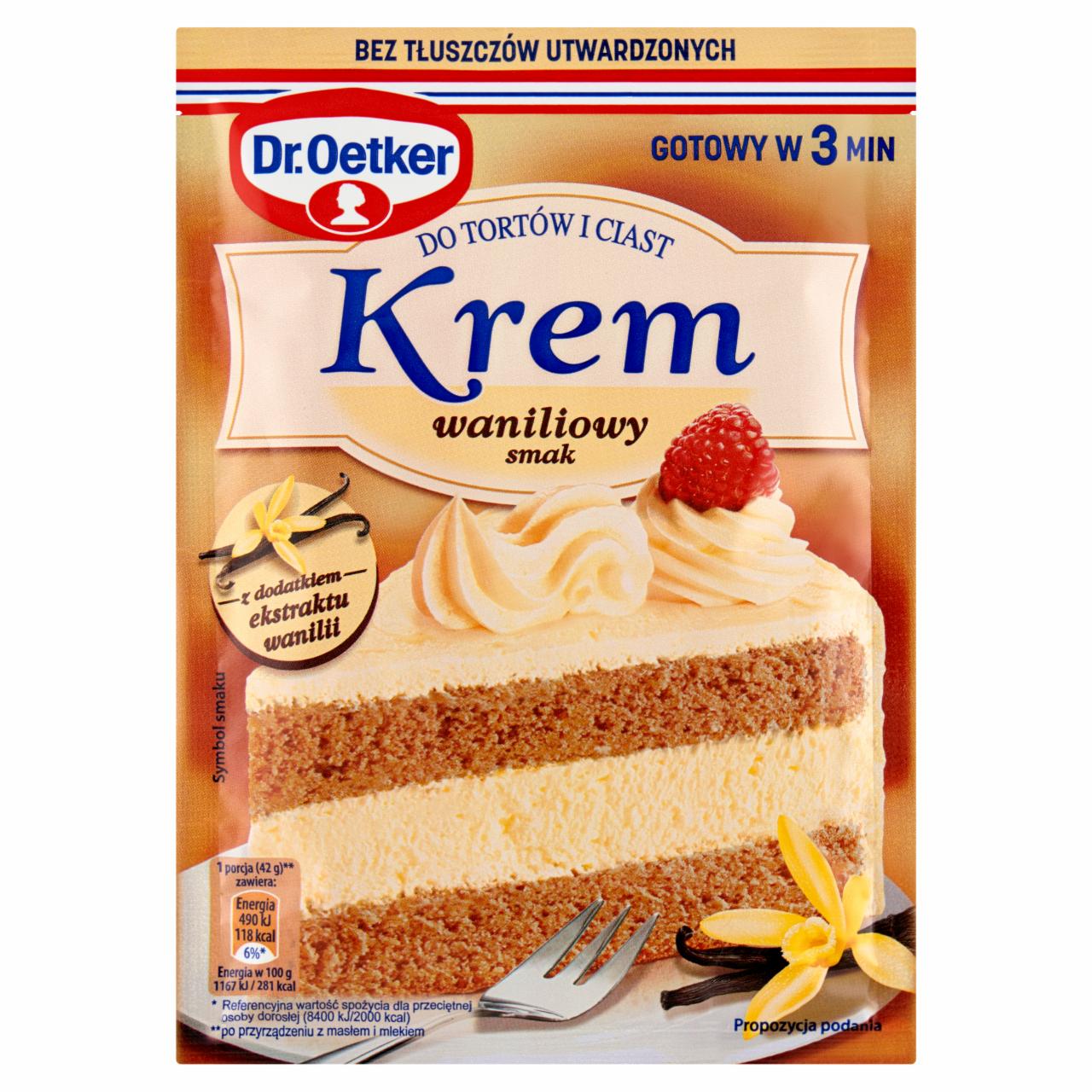 Zdjęcia - Krem do tortów i ciast waniliowy smak Dr.Oetker