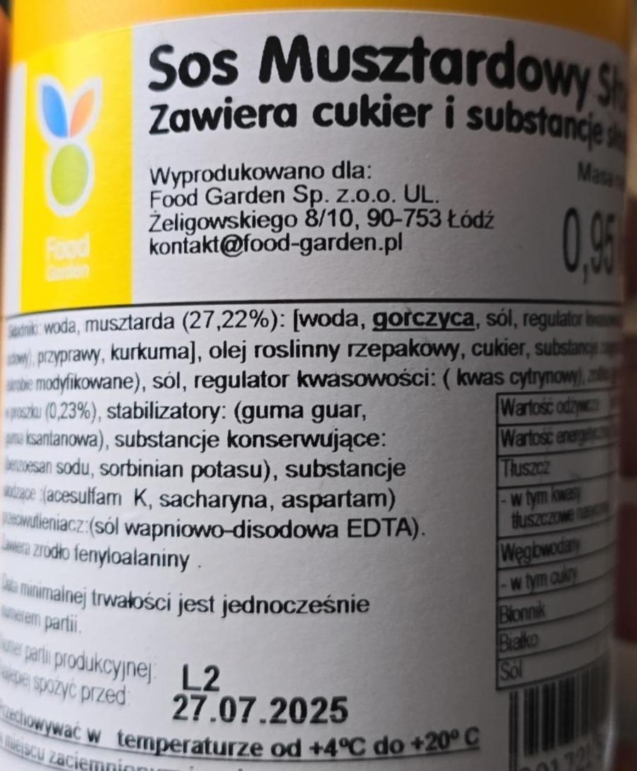 Zdjęcia - Sos musztardowy słodki Food garden
