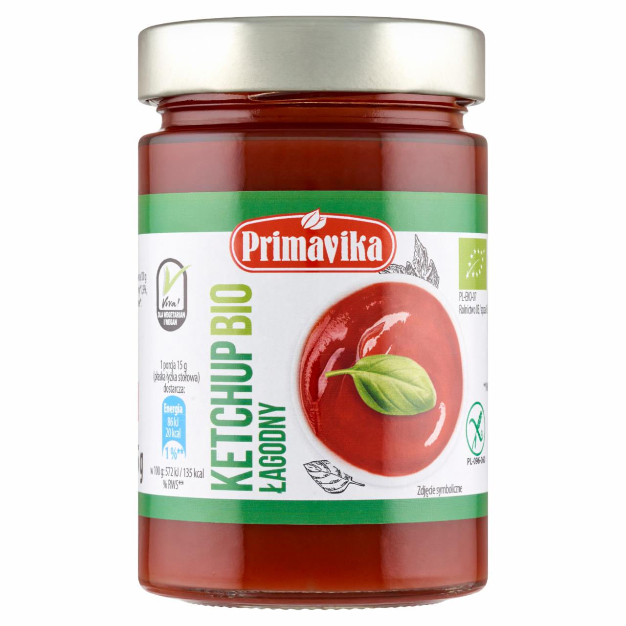 Zdjęcia - Primavika Ketchup bio łagodny 315 g