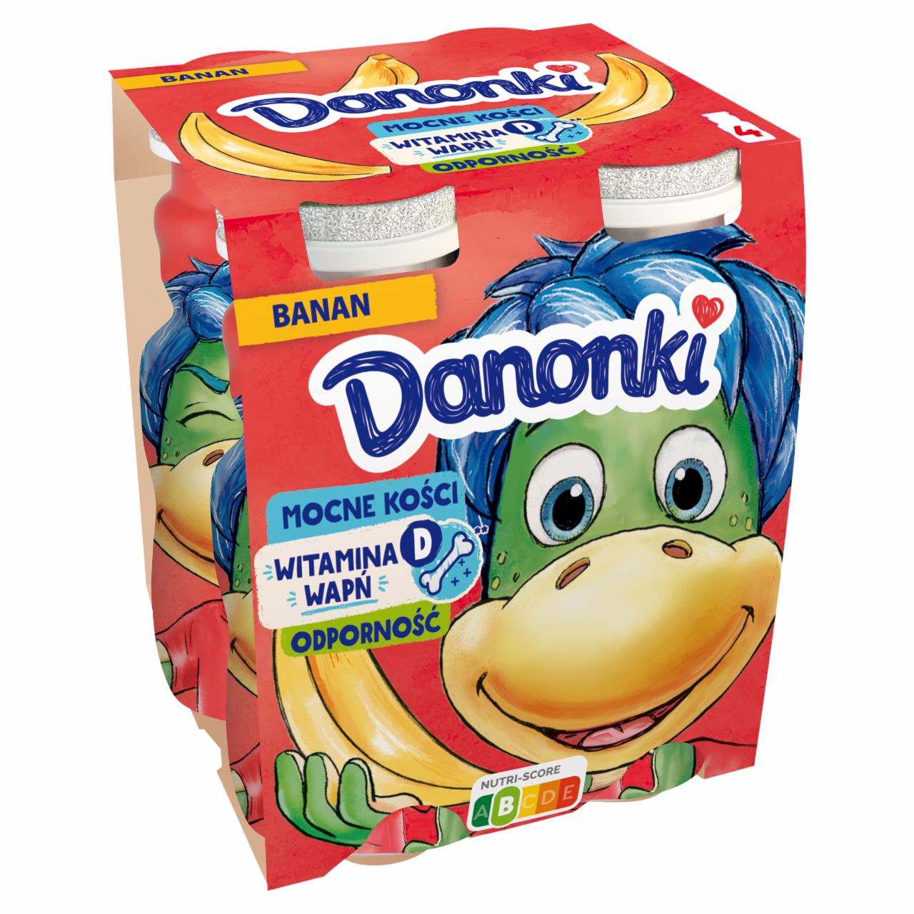 Zdjęcia - Danone Danonki Jogurt do picia banan 400 g (4 x 100 g)