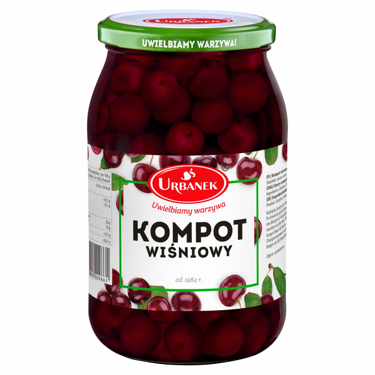 Zdjęcia - Urbanek Kompot wiśniowy 900 g