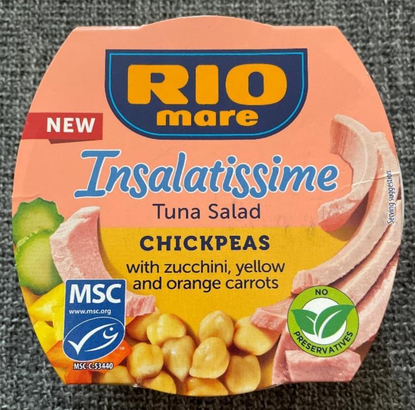 Zdjęcia - Insalatissime tuna salad chickpeas with zucchini yellow and orange carrots Rio mare