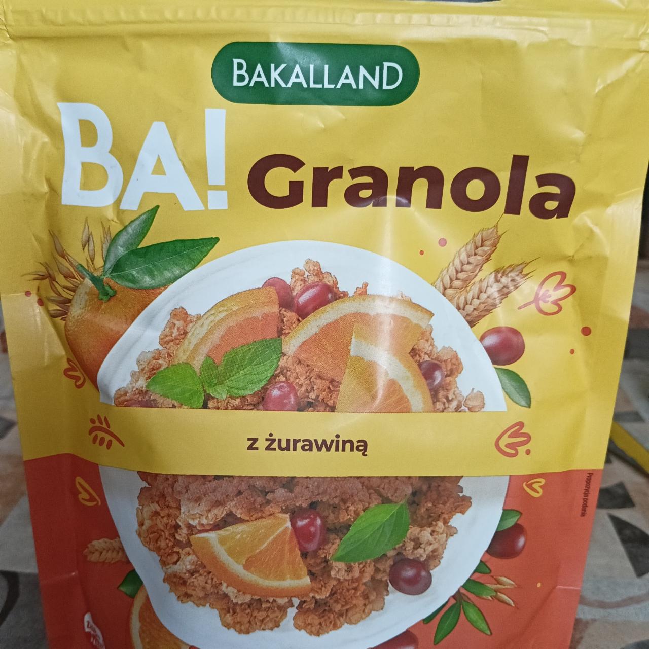 Zdjęcia - Ba! Granola z żurawiną 300 g Bakalland