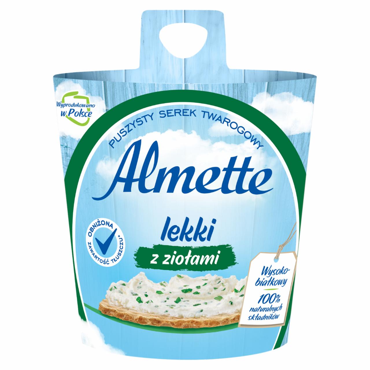 Zdjęcia - Almette Puszysty serek twarogowy lekki z ziołami 150 g
