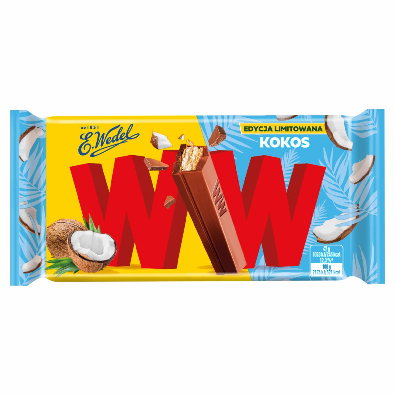 Zdjęcia - E. Wedel WW Mleczna czekolada & krem kokosowy 47 g