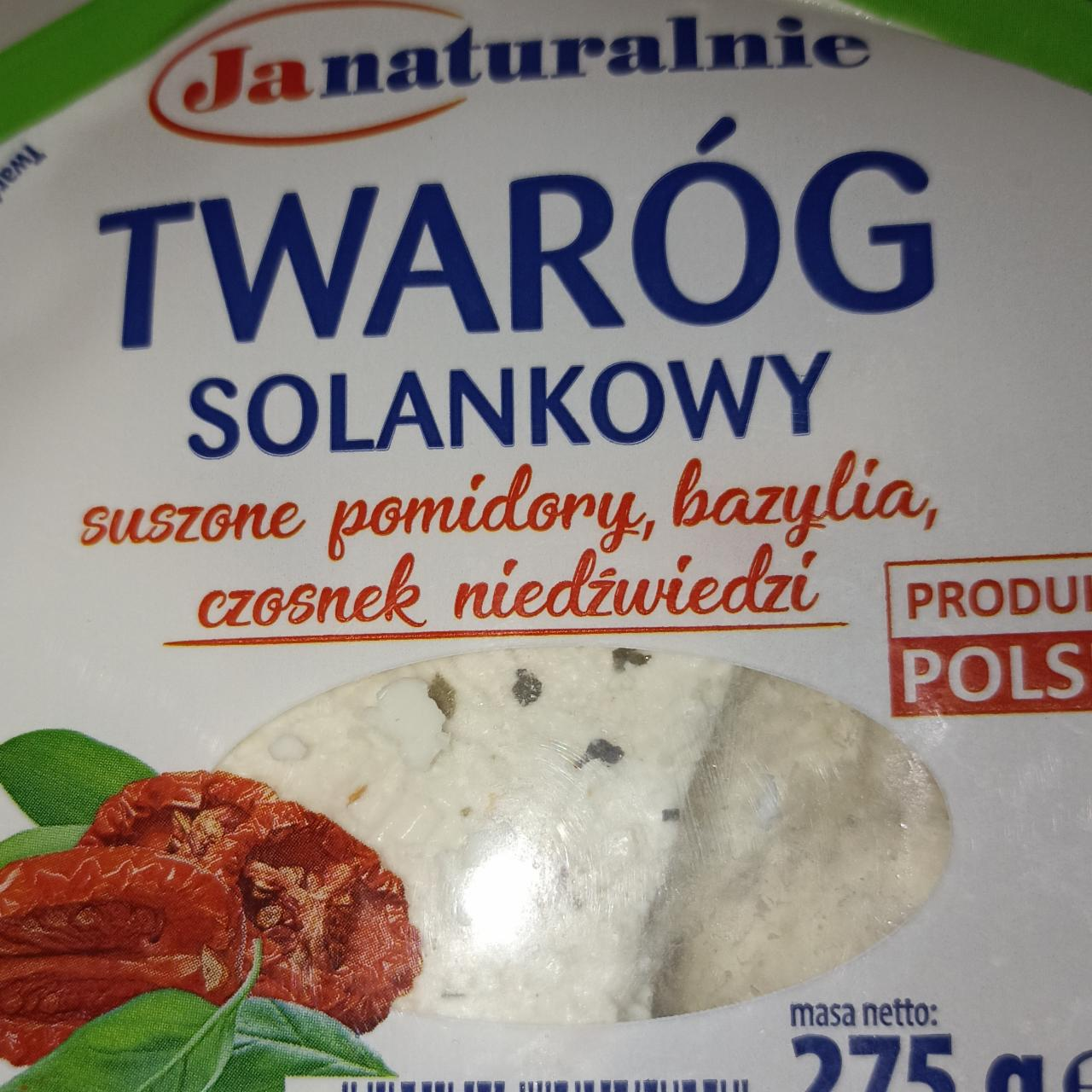 Zdjęcia - Twaróg solankowy suszone pomidory bazylia czosnek niedźwiedzi Janaturalnie
