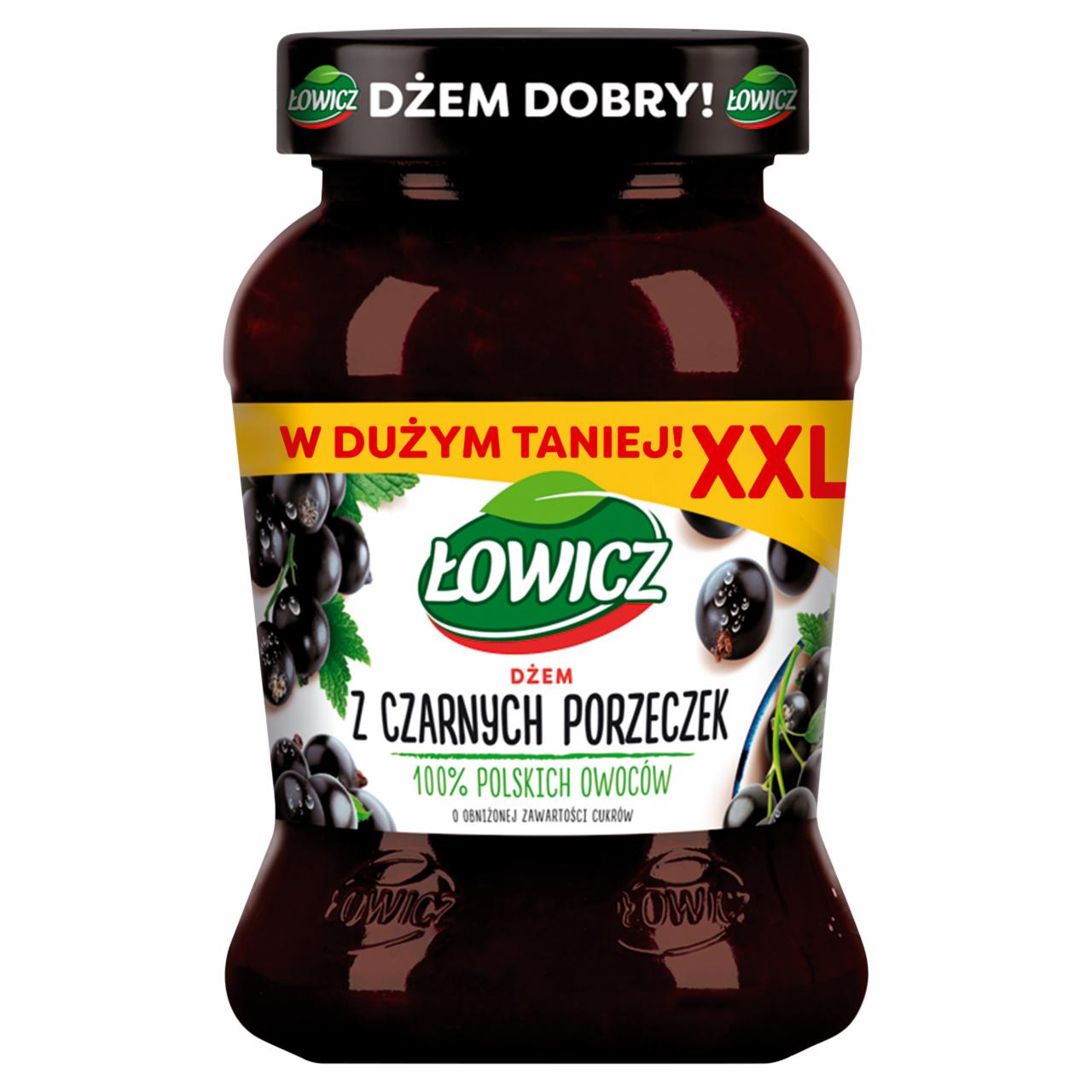 Zdjęcia - Łowicz XXL Dżem z czarnych porzeczek o obniżonej zawartości cukrów 450 g