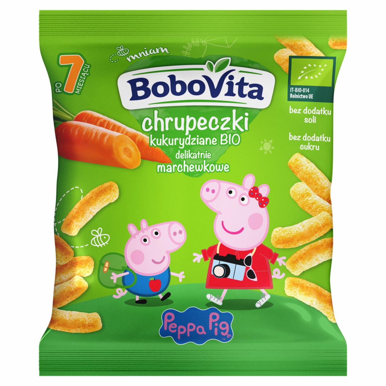 Zdjęcia - BoboVita Chrupeczki kukurydziane bio delikatnie marchewkowe po 7 miesiącu 20 g