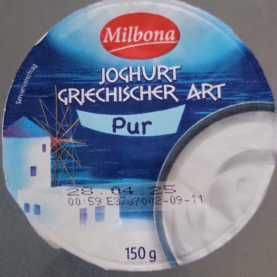 Zdjęcia - Joghurt Griechischer art pur Milbona