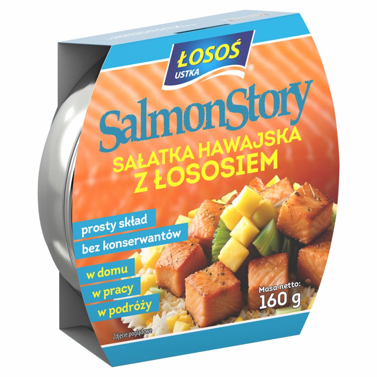Zdjęcia - Łosoś Ustka SalmonStory Sałatka hawajska z łososiem 160 g