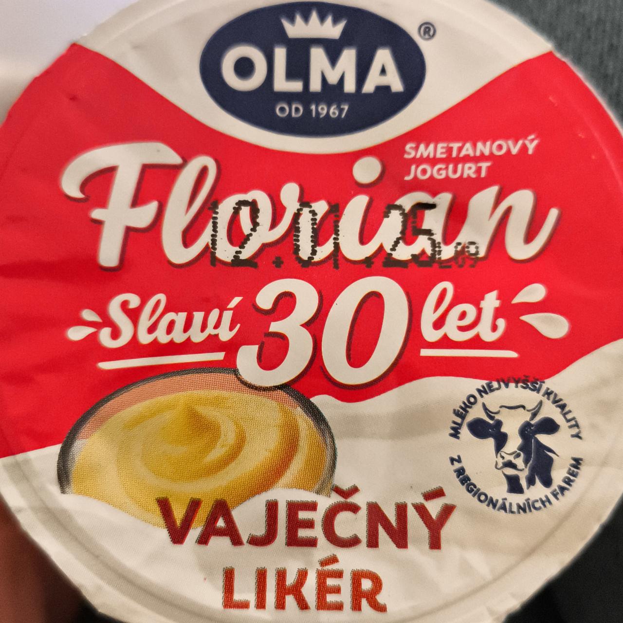Zdjęcia - Florian smetanovy jogurt vajecny liker Olma