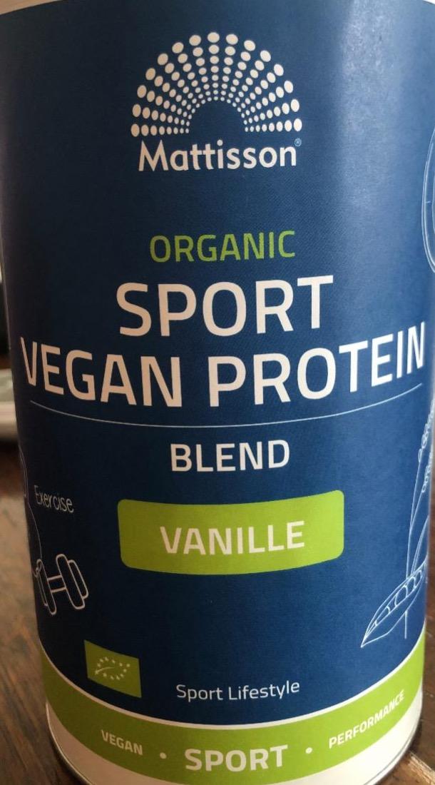 Zdjęcia - Sport organic vegan protein vanille Mattison